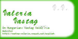 valeria vastag business card
